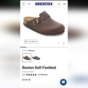 Birkenstock Boston Soft Footbed in Dark Brown